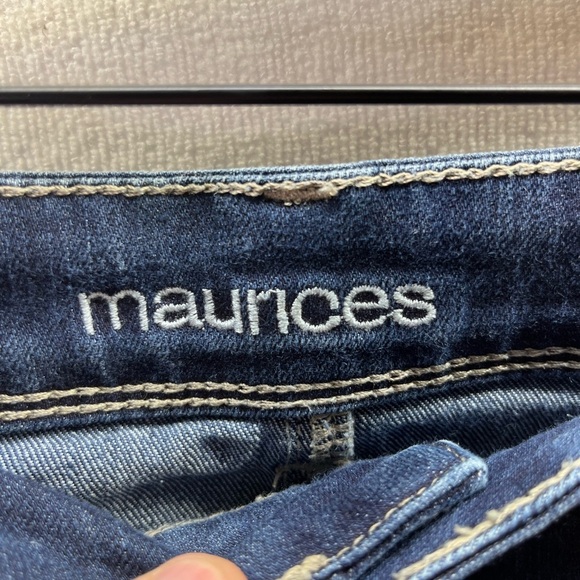 Maurices Bootcut Jeans Womens 22W Short Plus size Blue Denim Stretch Comfy 2364 - Picture 2 of 10
